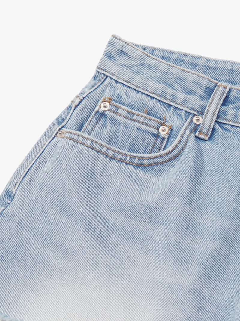 Made - Korean Women Fashion - #thatsdarling - It's Short Denim Pants - 6