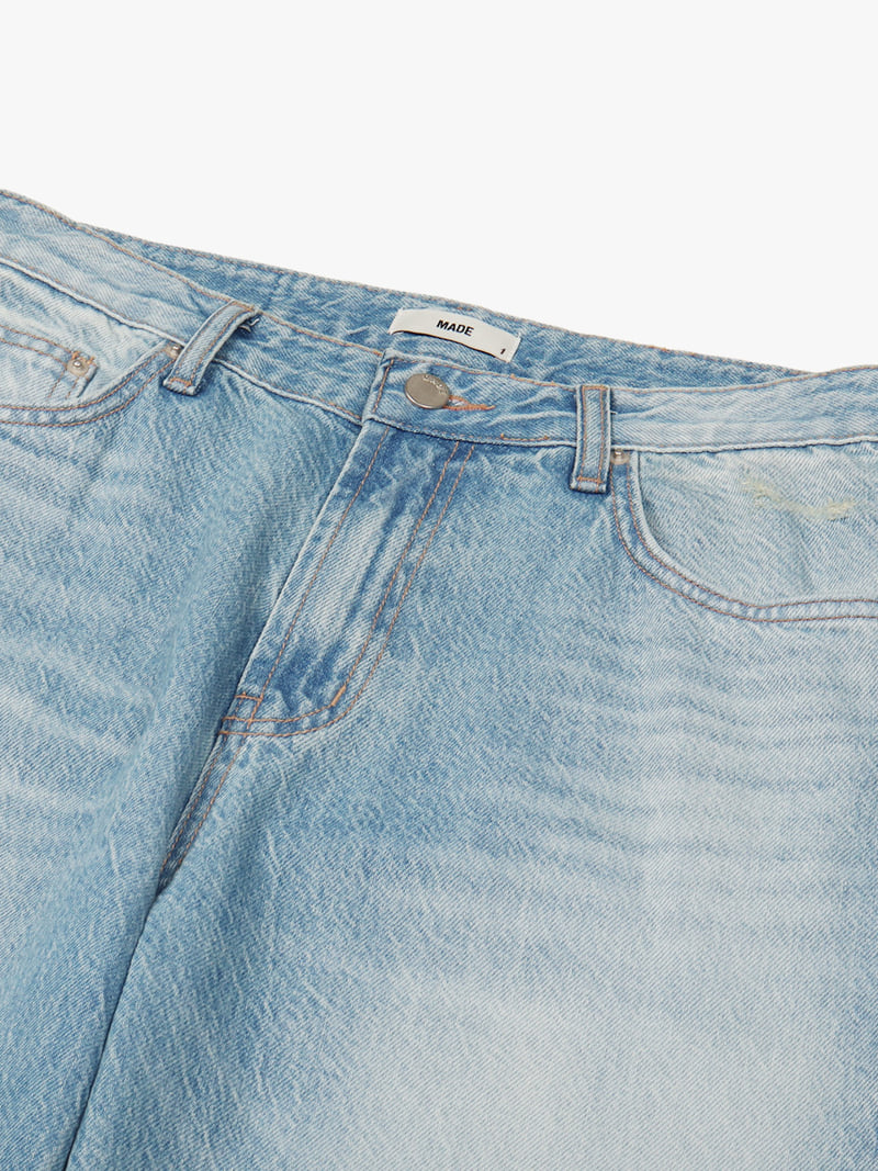 Made - Korean Women Fashion - #vintageinspired - Campus Denim Pants - 3