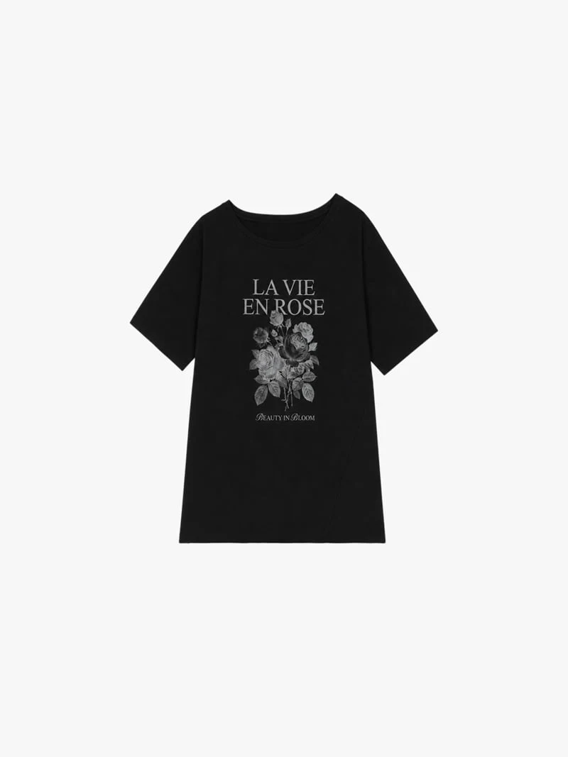 Made - Korean Women Fashion - #vintageinspired - Rose Tee - 3