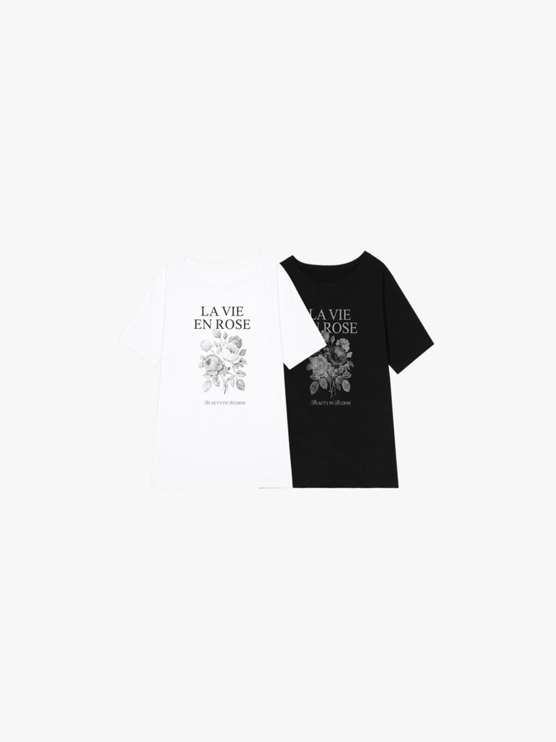 Made - Korean Women Fashion - #vintageinspired - Rose Tee - 4