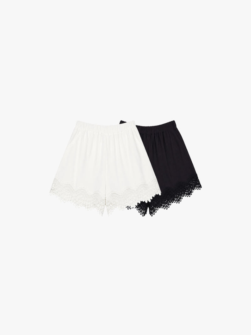 Made - Korean Women Fashion - #womensfashion - Embroidery Short Pants - 2