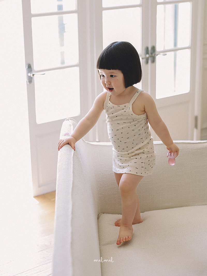 Melmel - Korean Baby Fashion - #babyboutique - Mini Flower One-piece - 9