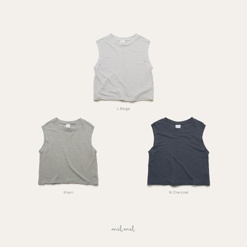Melmel - Korean Baby Fashion - #babyboutique - Linen Sleeveless Top