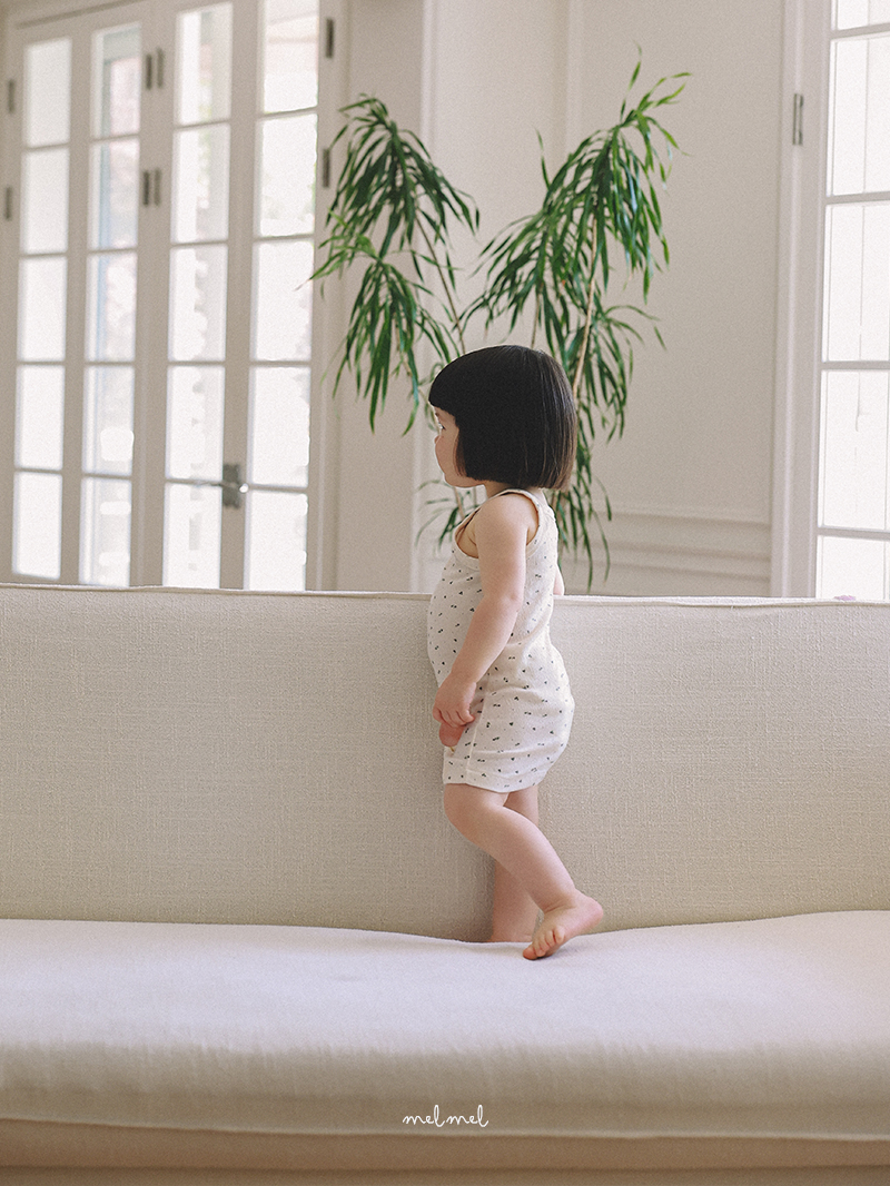 Melmel - Korean Baby Fashion - #babyboutiqueclothing - Mini Flower One-piece - 11