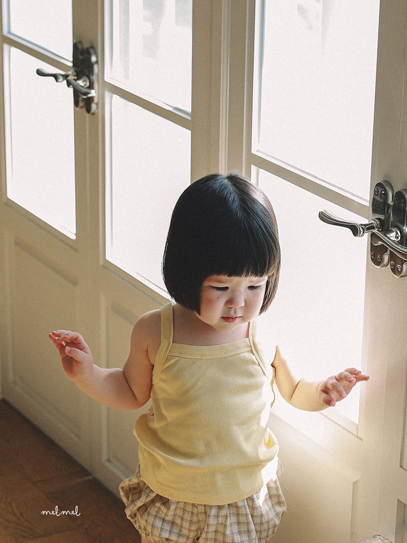 Melmel - Korean Baby Fashion - #babyboutique - Popo Check Short Bloomers - 4