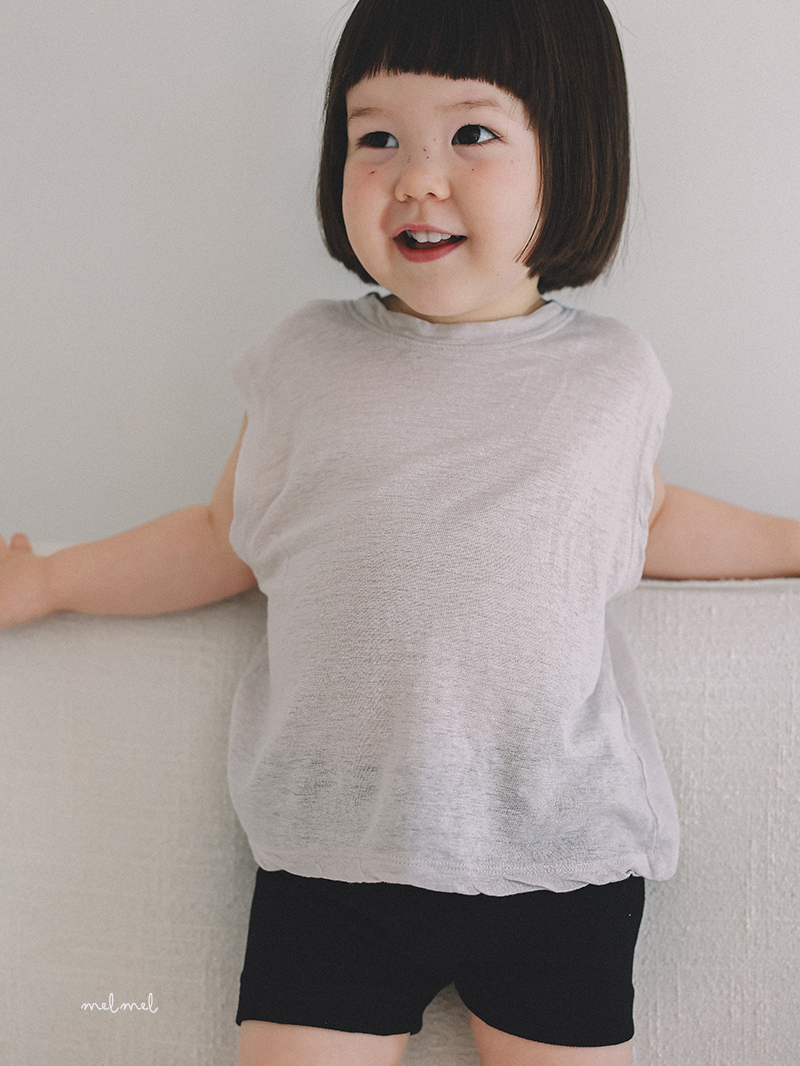 Melmel - Korean Baby Fashion - #babyboutiqueclothing - Linen Sleeveless Top - 3