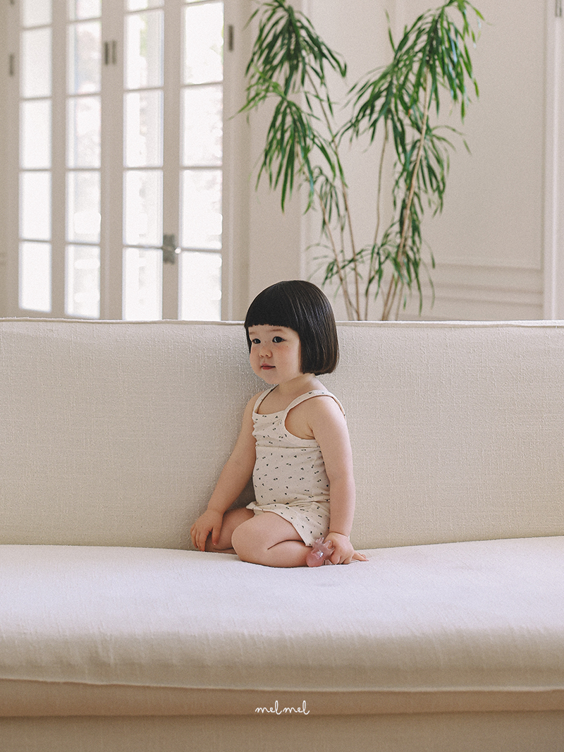 Melmel - Korean Baby Fashion - #babyclothing - Mini Flower One-piece - 12