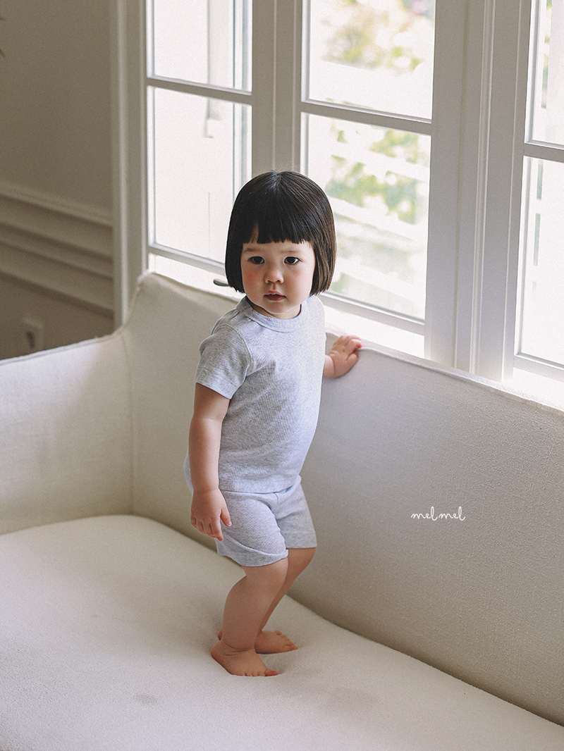 Melmel - Korean Baby Fashion - #babyclothing - Short Ribbed Leggings - 6