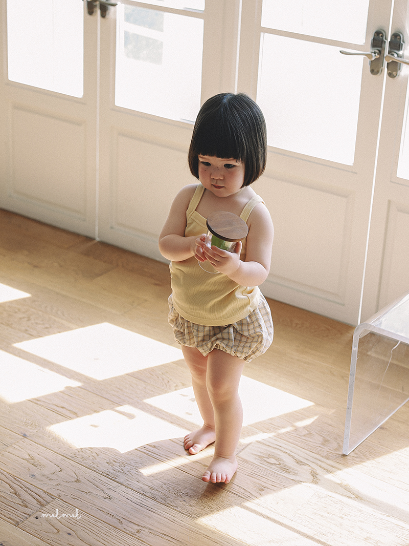 Melmel - Korean Baby Fashion - #babyclothing - Popo Check Short Bloomers - 5