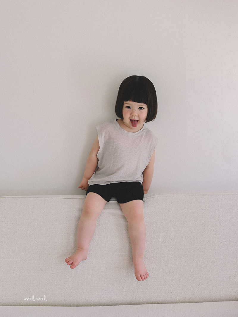 Melmel - Korean Baby Fashion - #babyfashion - Linen Sleeveless Top - 5