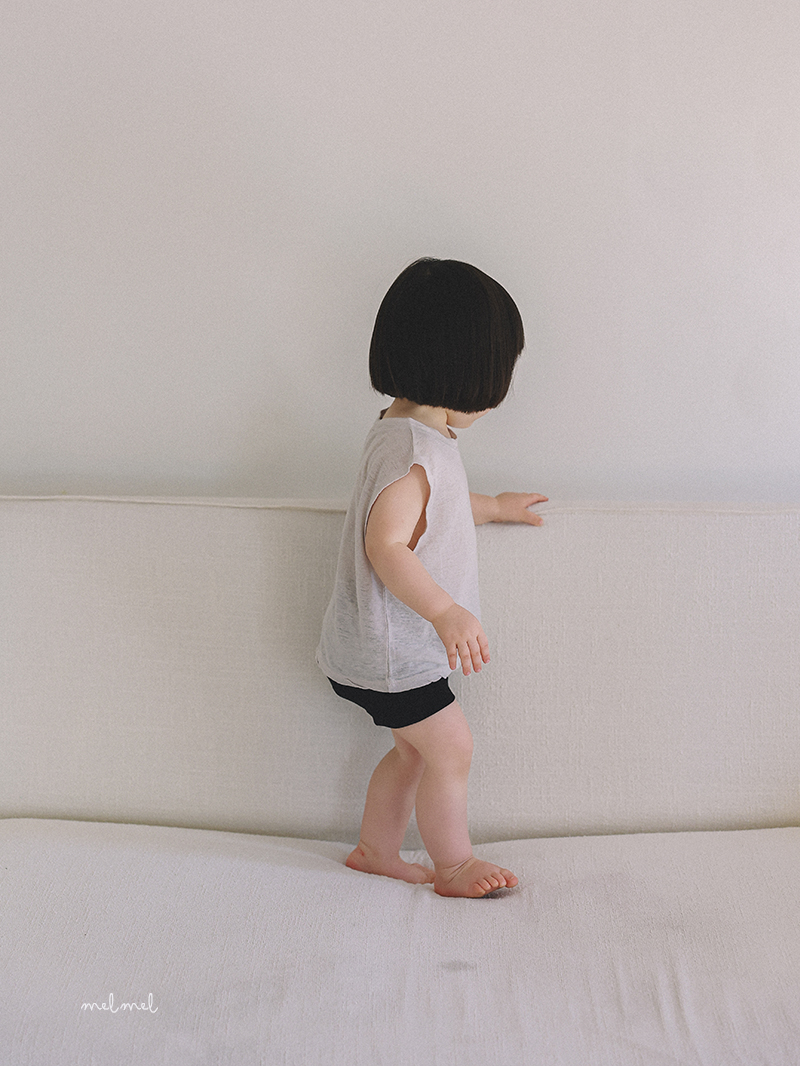 Melmel - Korean Baby Fashion - #babyfever - Linen Sleeveless Top - 6