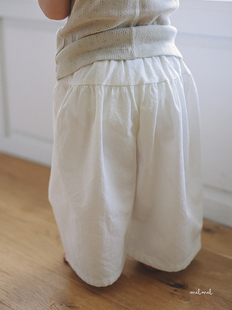 Melmel - Korean Baby Fashion - #babyfever - Linen Wide Pants - 3