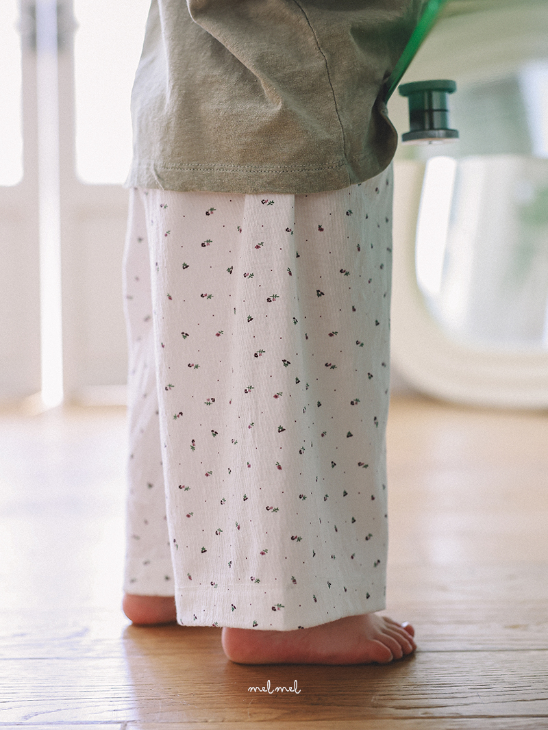Melmel - Korean Baby Fashion - #babylifestyle - Mini Flower Pants - 3