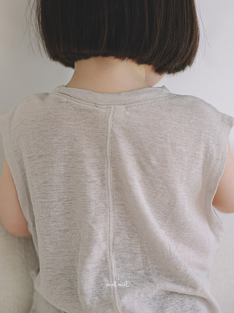 Melmel - Korean Baby Fashion - #babylifestyle - Linen Sleeveless Top - 8