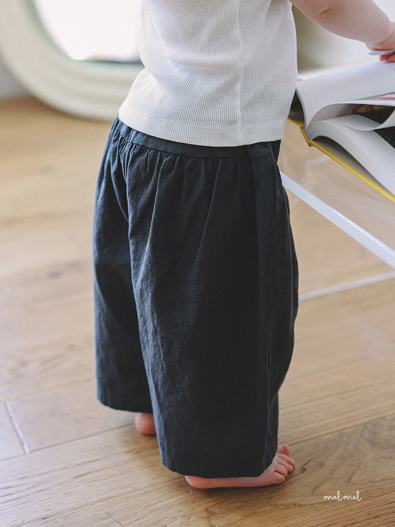 Melmel - Korean Baby Fashion - #babylifestyle - Linen Wide Pants - 5