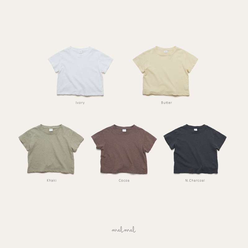 Melmel - Korean Baby Fashion - #babyoninstagram - Slub Short Sleeve Tee