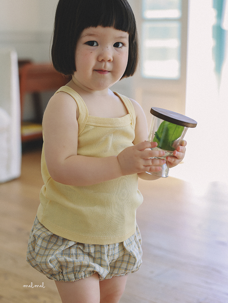 Melmel - Korean Baby Fashion - #babyoninstagram - Popo Check Short Bloomers - 10