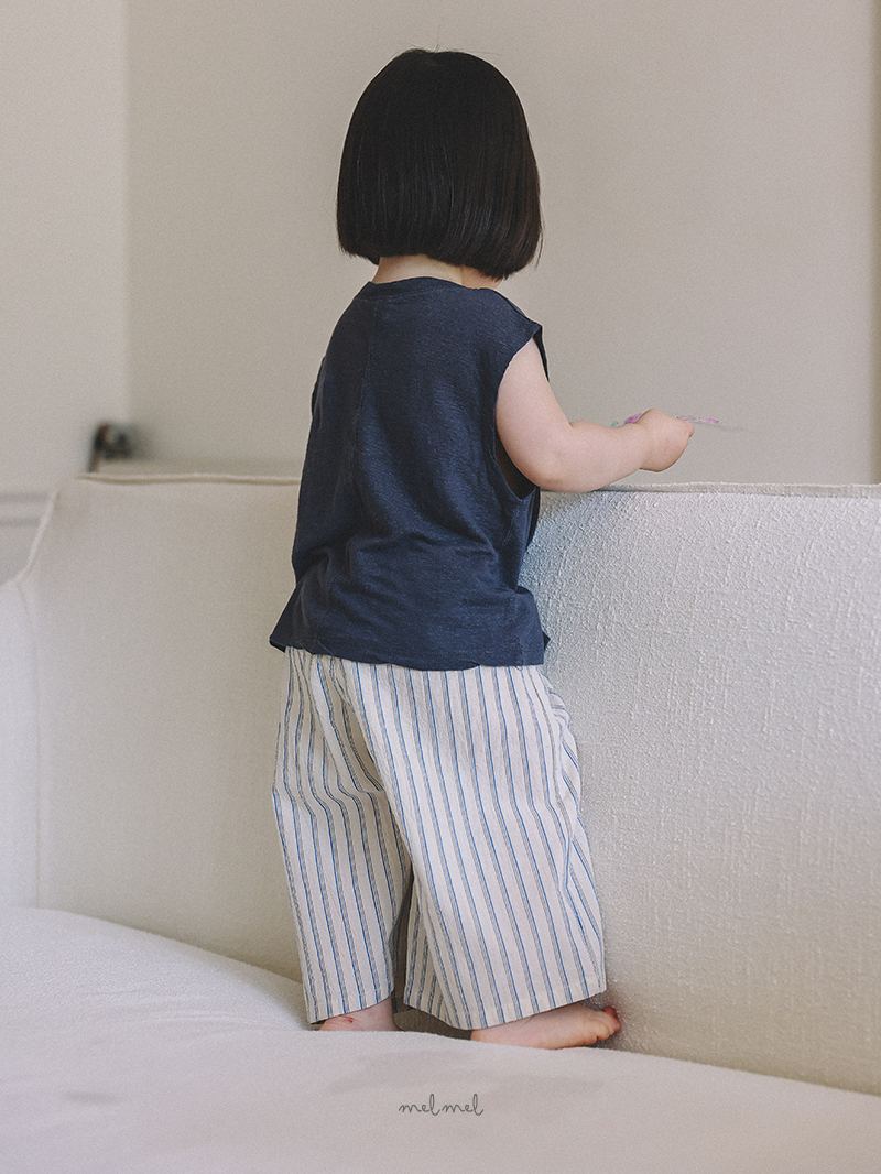 Melmel - Korean Baby Fashion - #babyoninstagram - Linen Sleeveless Top - 9