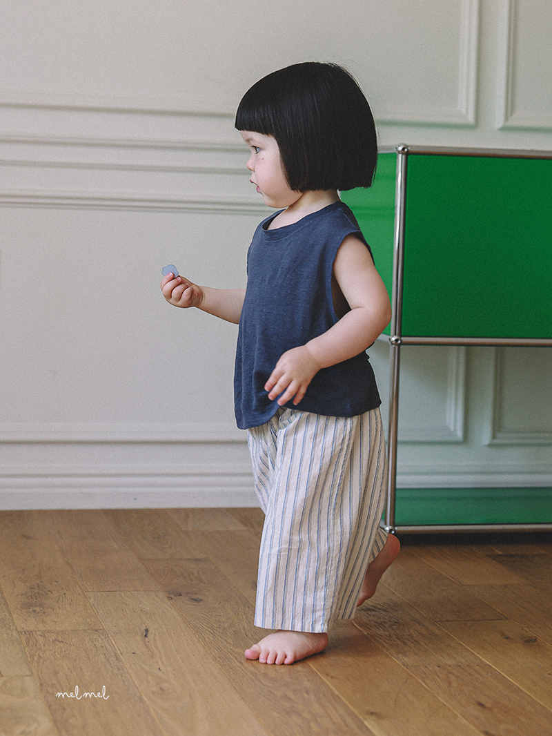 Melmel - Korean Baby Fashion - #babyootd - Linen Sleeveless Top - 10