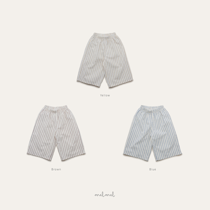 Melmel - Korean Baby Fashion - #babyoutfit - Stripe Wide Pants