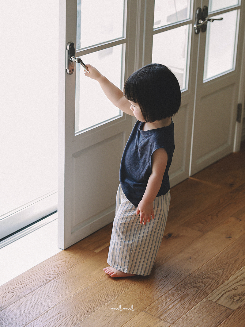 Melmel - Korean Baby Fashion - #babyoutfit - Linen Sleeveless Top - 12