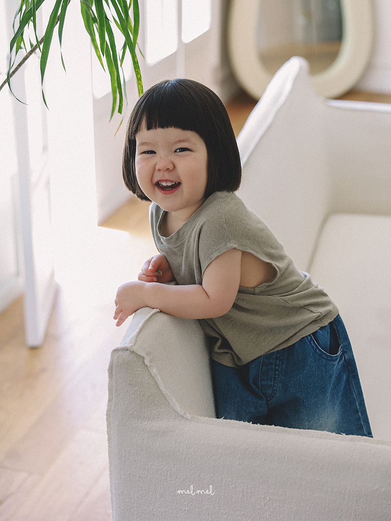 Melmel - Korean Baby Fashion - #babyoutfit - Brush Denim Shorts - 9