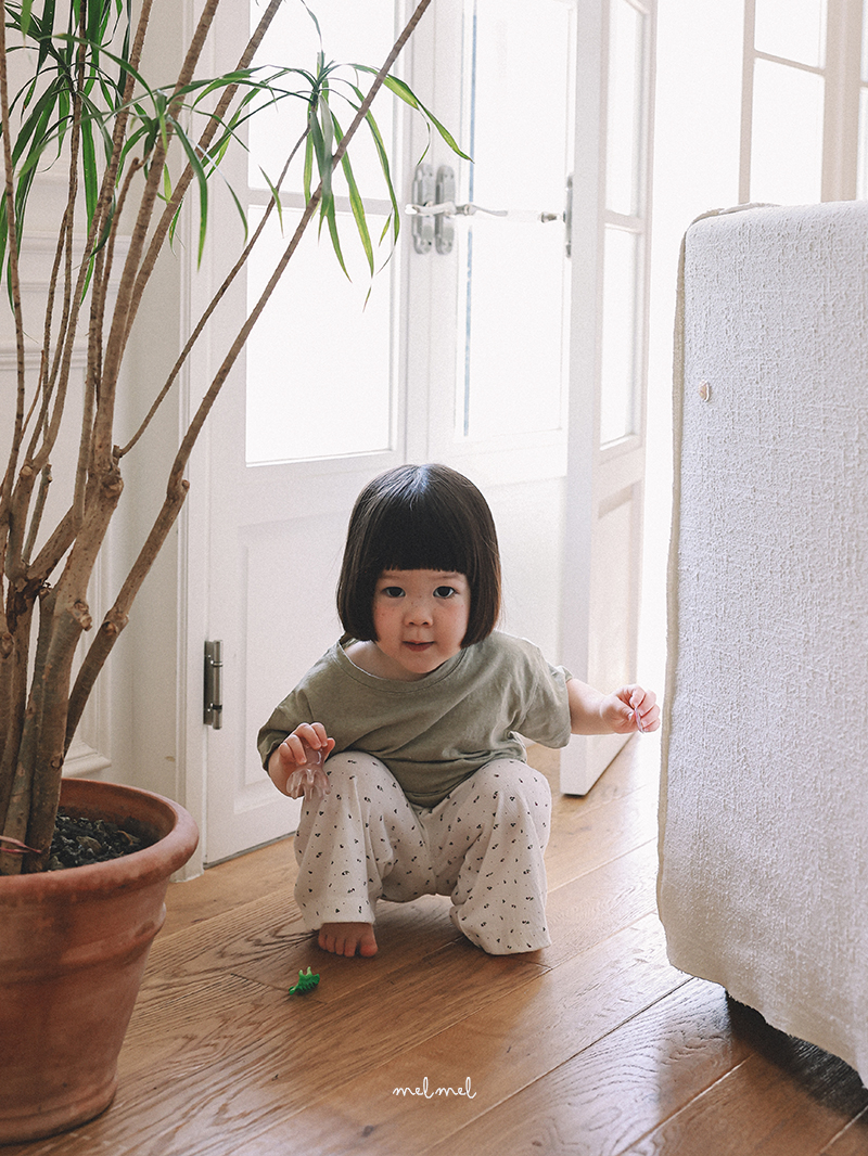 Melmel - Korean Baby Fashion - #babywear - Mini Flower Pants - 8