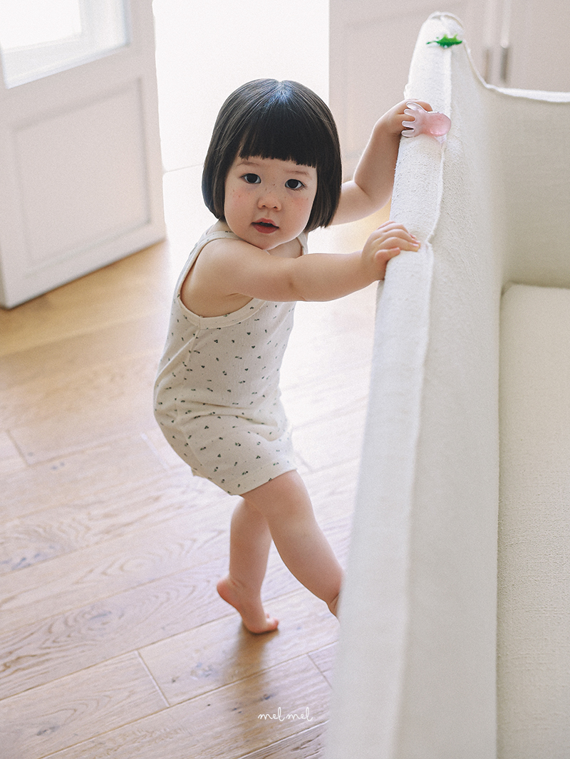 Melmel - Korean Baby Fashion - #onlinebabyboutique - Mini Flower One-piece - 7