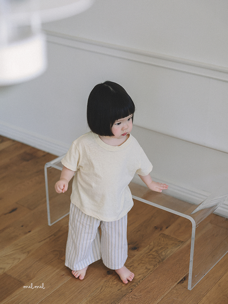 Melmel - Korean Baby Fashion - #onlinebabyboutique - Slub Short Sleeve Tee - 6