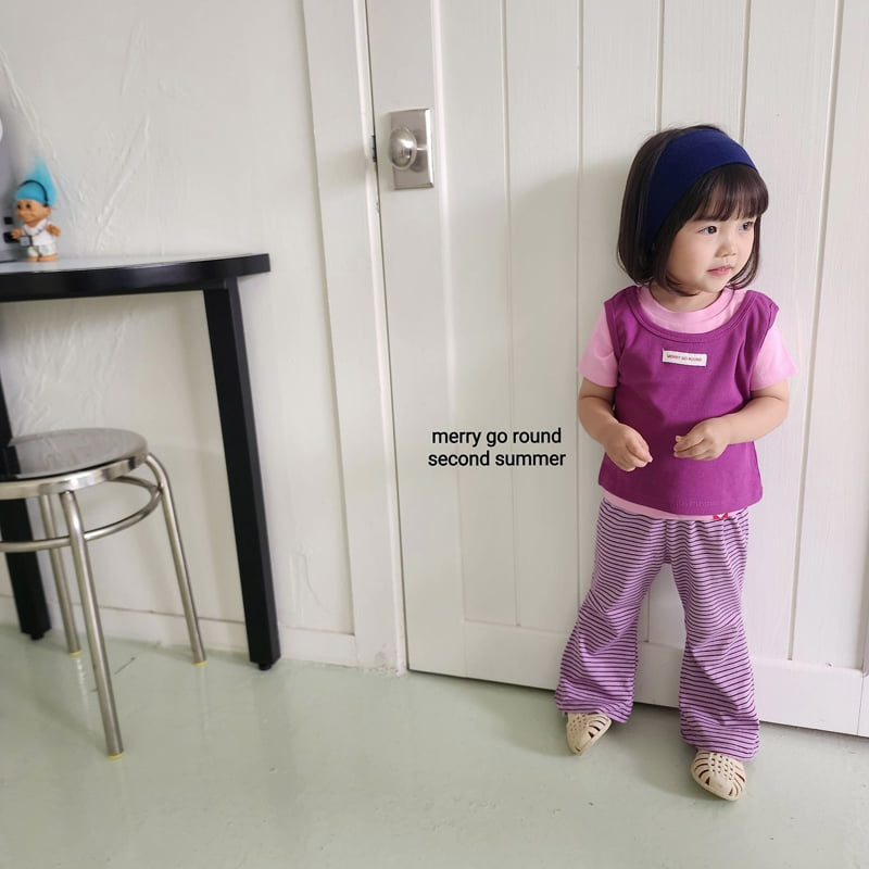 Merry Go Round - Korean Children Fashion - #Kfashion4kids - Loose-Fit Stripe Bootcut Pants - 11