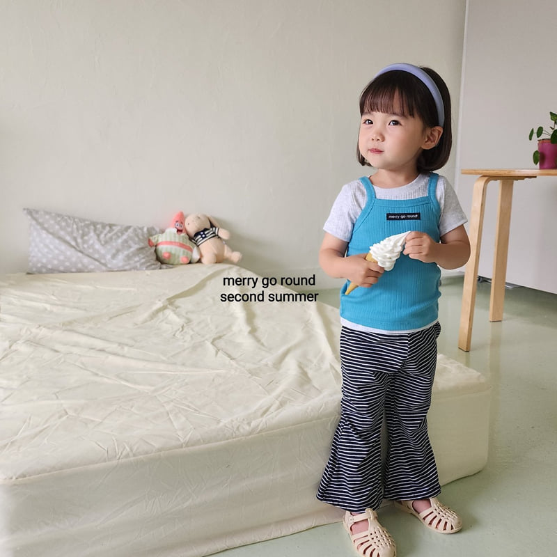 Merry Go Round - Korean Children Fashion - #childofig - Loose-Fit Stripe Bootcut Pants - 4