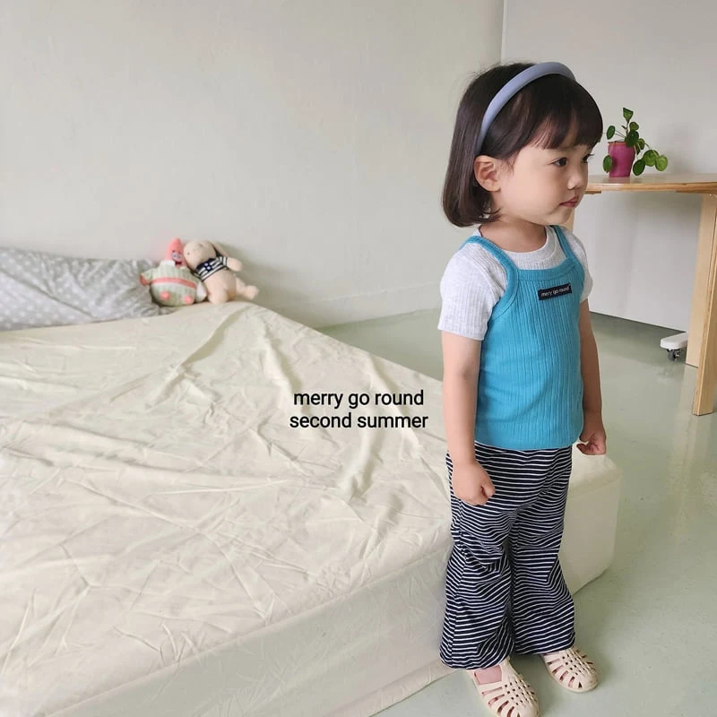 Merry Go Round - Korean Children Fashion - #discoveringself - Loose-Fit Stripe Bootcut Pants - 6