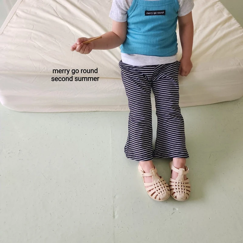 Merry Go Round - Korean Children Fashion - #stylishchildhood - Loose-Fit Stripe Bootcut Pants - 2