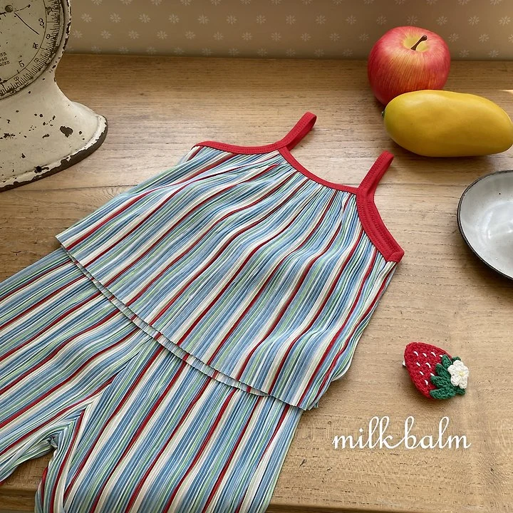 Milk Balm - Korean Baby Fashion - #babyboutique - Coachella Pleated Set-Up - 5