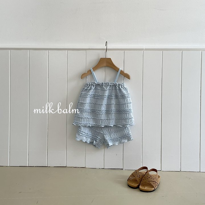 Milk Balm - Korean Baby Fashion - #babyboutique - Frill Sleeveless Set-Up - 3