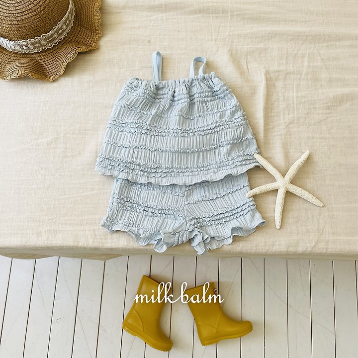 Milk Balm - Korean Baby Fashion - #babyboutiqueclothing - Frill Sleeveless Set-Up - 5