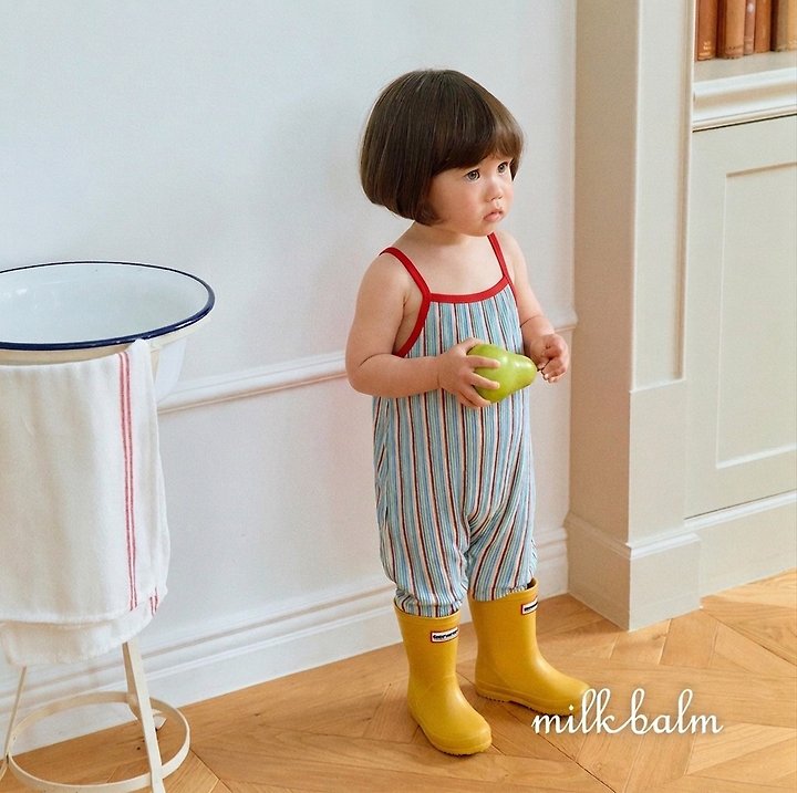 Milk Balm - Korean Baby Fashion - #babyfashion - Coachella Suspender Suit - 8