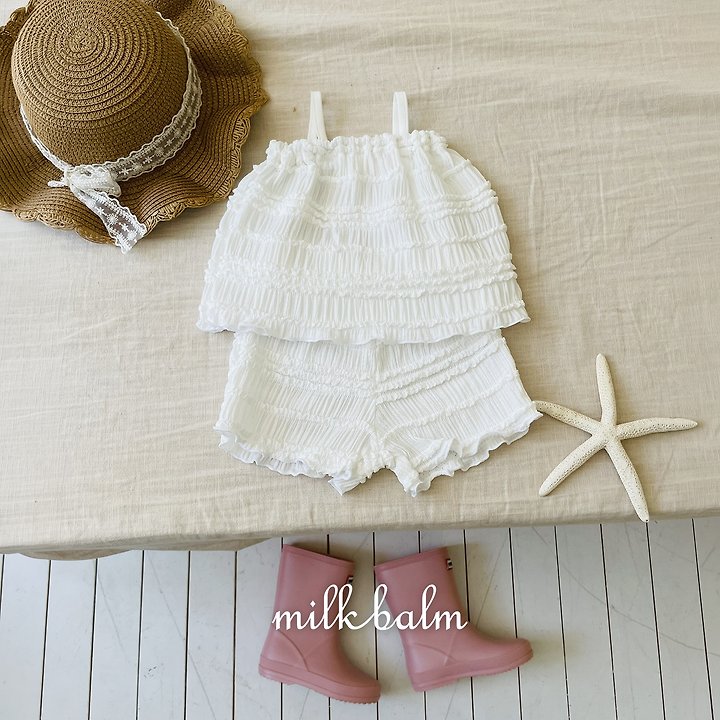 Milk Balm - Korean Baby Fashion - #babyfashion - Frill Sleeveless Set-Up - 7