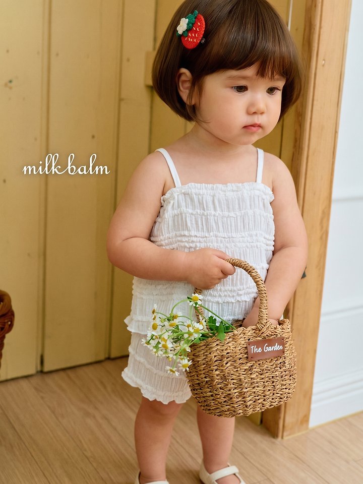 Milk Balm - Korean Baby Fashion - #babygirlfashion - Frill Sleeveless Set-Up - 9
