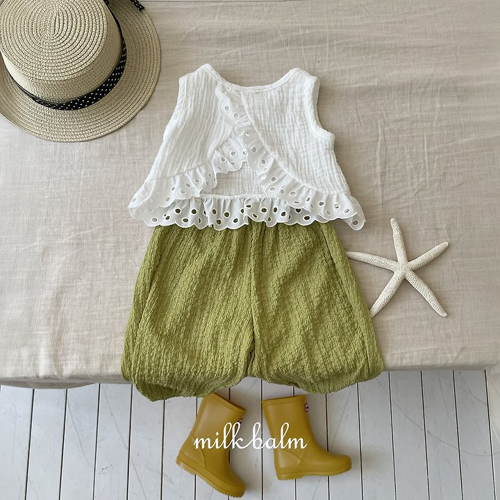 Milk Balm - Korean Baby Fashion - #babyoutfit - Crinkle Jogger Pants - 12