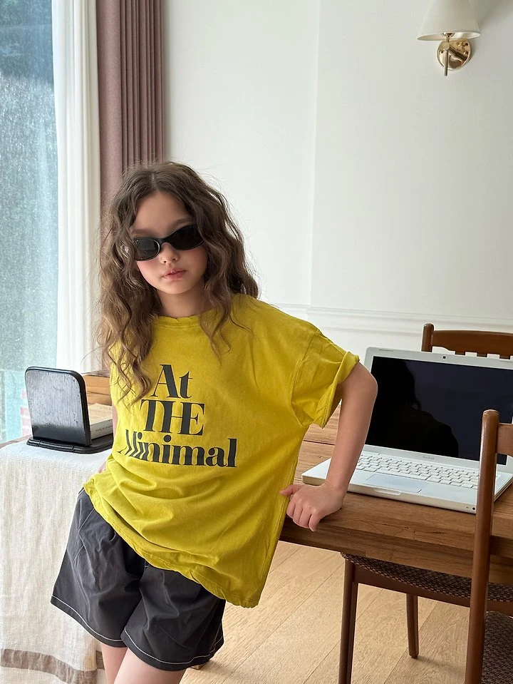 Minimal - Korean Children Fashion - #Kfashion4kids - Paint Slogan Tee - 8