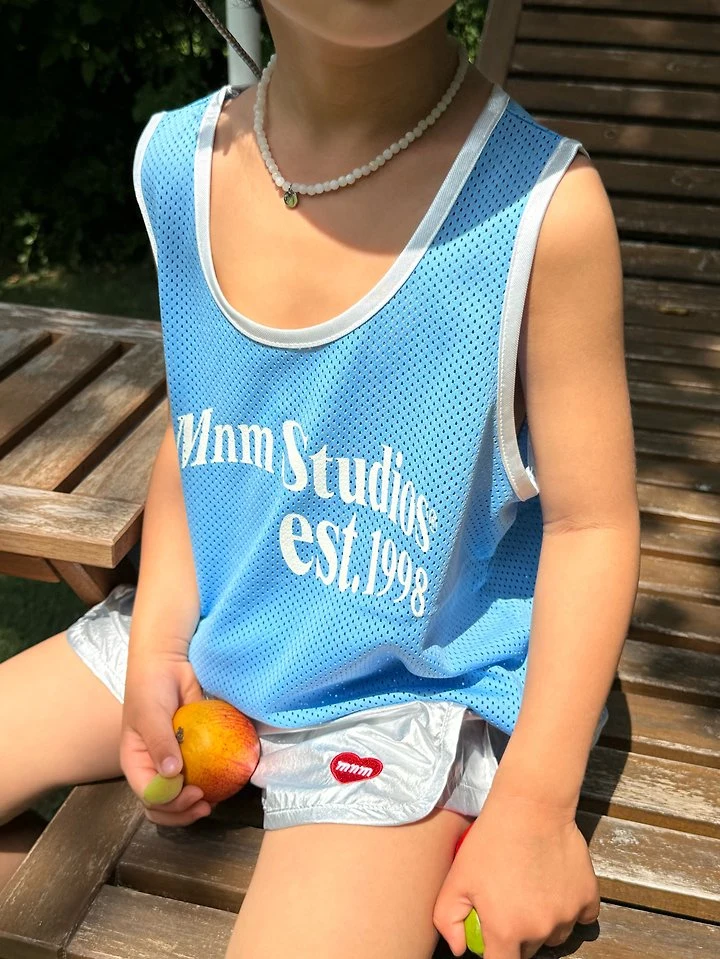 Minimal - Korean Children Fashion - #Kfashion4kids - MNM Mesh Sleeveless Top - 6