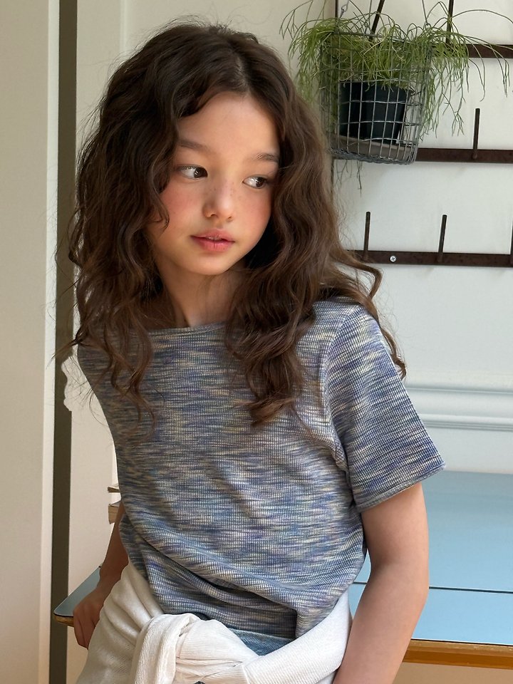 Minimal - Korean Children Fashion - #prettylittlegirls - Mix Dyeing Tee - 4