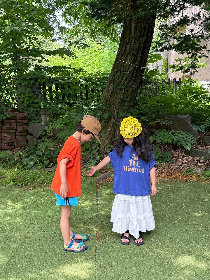 Minimal - Korean Children Fashion - #discoveringself - Paint Slogan Tee - 4