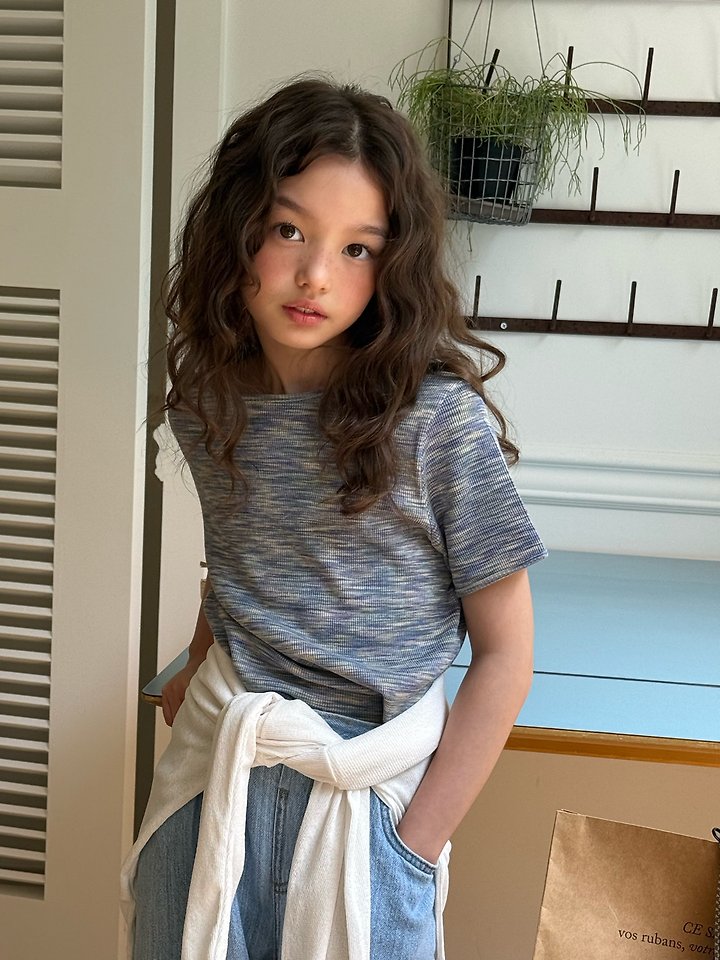 Minimal - Korean Children Fashion - #prettylittlegirls - Mix Dyeing Tee - 3