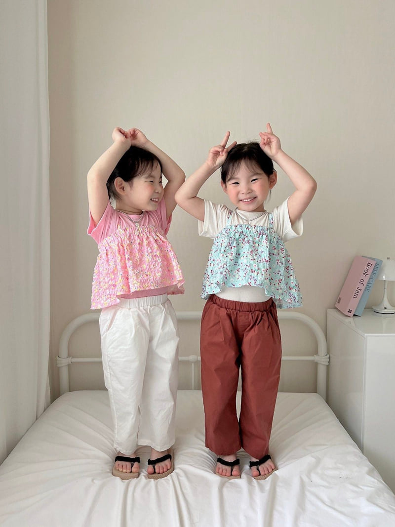 Moran - Korean Children Fashion - #kidsshorts - Cloud Flower Bustier - 4