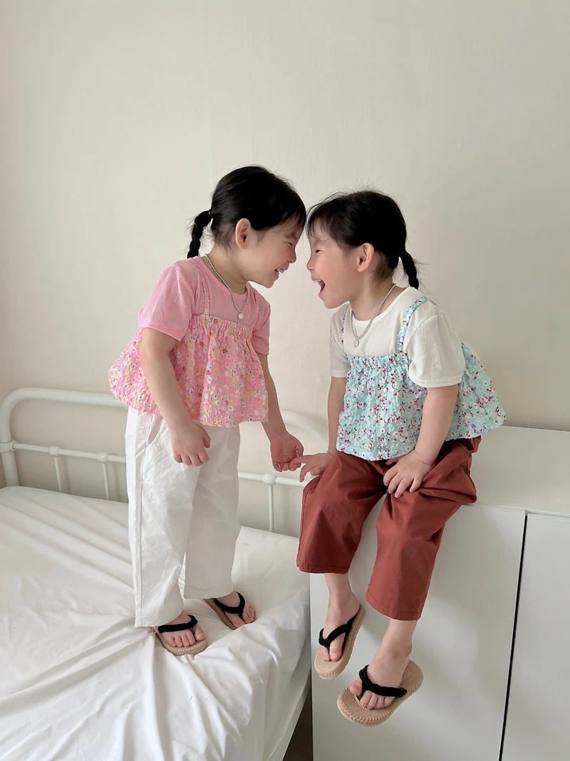 Moran - Korean Children Fashion - #littlefashionista - Cloud Flower Bustier - 7