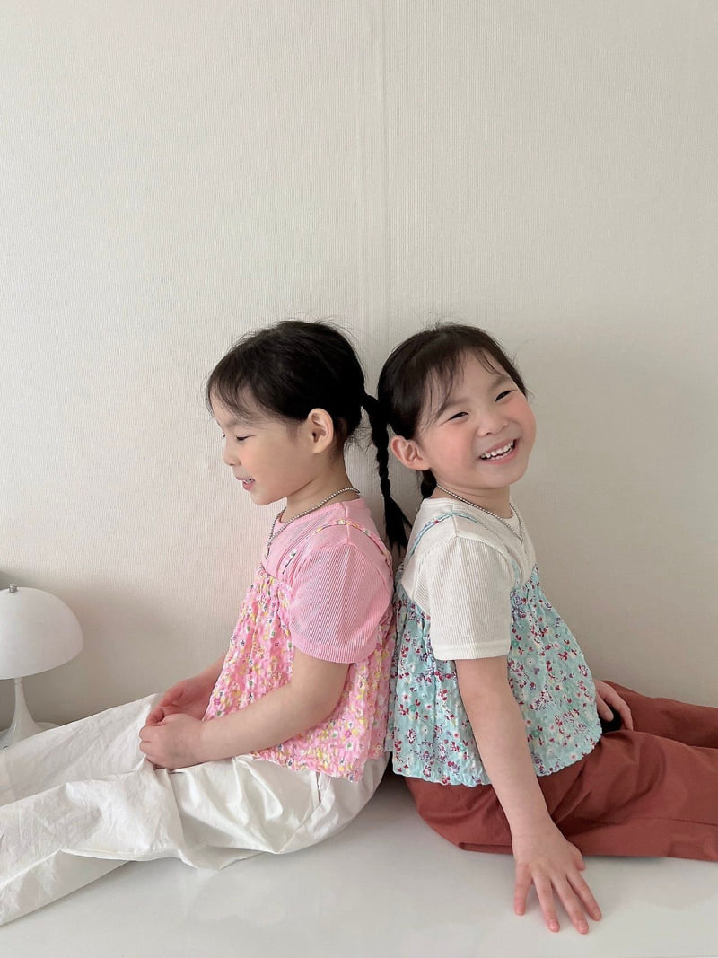 Moran - Korean Children Fashion - #magicofchildhood - Cloud Flower Bustier - 8