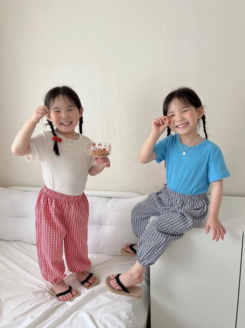 Moran - Korean Children Fashion - #minifashionista - Tartan Check Pants