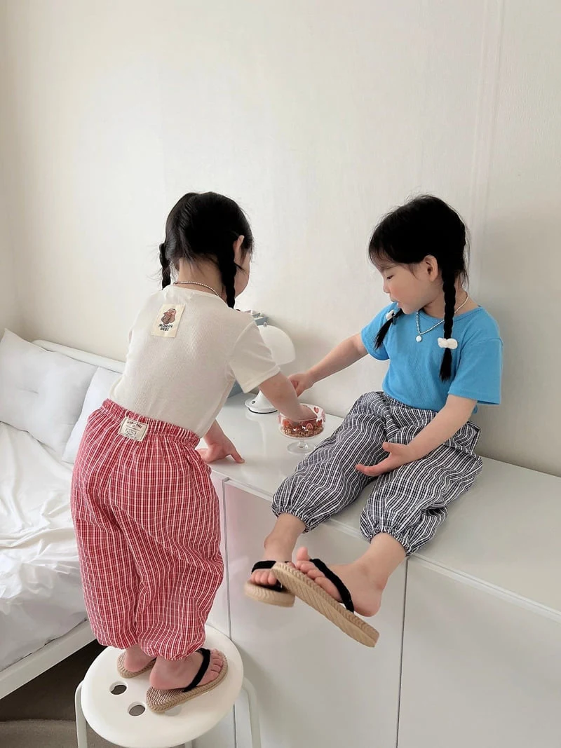 Moran - Korean Children Fashion - #todddlerfashion - Tartan Check Pants - 3
